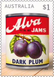 Australia 2018 Vintage Jam Labels $1 Alva stamp