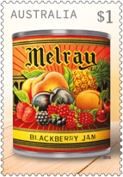 Australia 2018 Vintage Jam Labels $1 Melray stamp