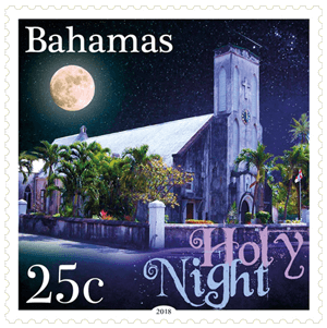 Bahamas 2018 200 Years of Silent Night 25c stamp