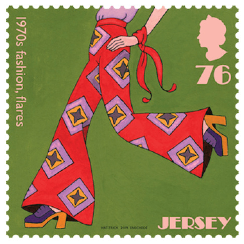 Jersey 2019 1970s Popular Culture 76p Fashion stamp